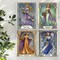 4-Pack Four Seasons Beautiful Woman Stamped Cross Stitch Kits – 11CT Pre-Printed Embroidery for Beginners & Adults, 12x20 Inch